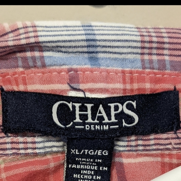 Chaps Plaid Button Down Shirt - Picture 3 of 5